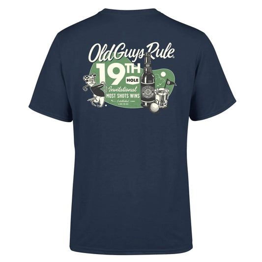 Old Guys Rule '19th Hole Invitational' Tee Shirt - Stokedstore
