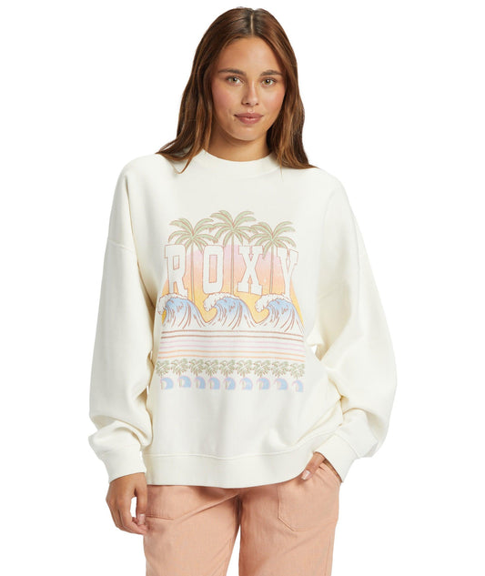 Roxy Lineup - Oversized Pullover Sweatshirt - Stokedstore