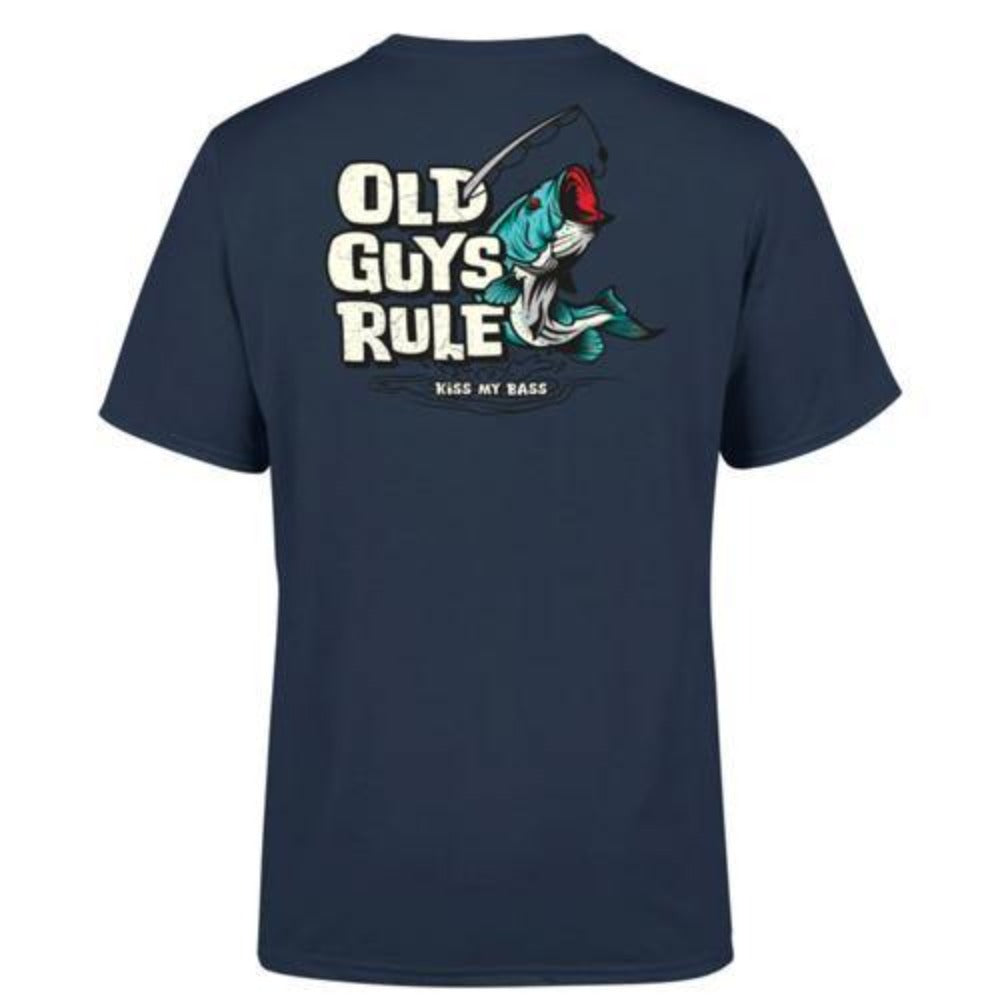 Old Guys Rule 'Kiss My Bass' Tee Shirt - Stokedstore