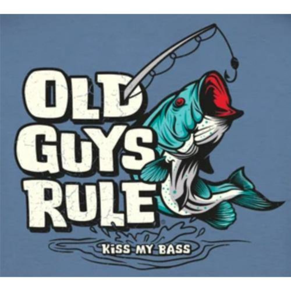 Old Guys Rule 'Kiss My Bass' Tee Shirt - Stokedstore