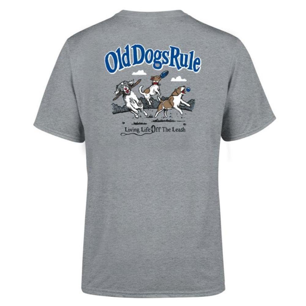 Old Guys Rule 'Old Dogs Rule' Tee Shirt - Sport Grey - Stokedstore