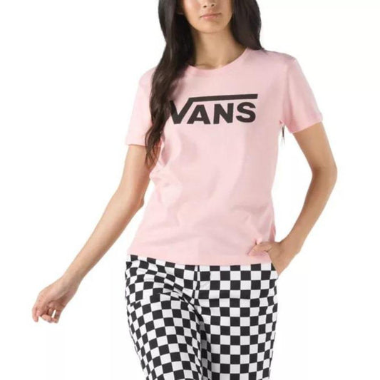 Vans Flying V Crew T-Shirt: Powder Pink | Thyme - Womens - Stokedstore