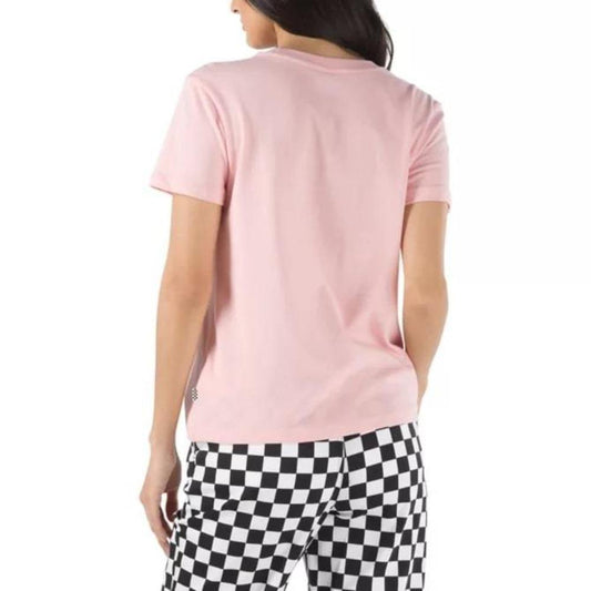 Vans Flying V Crew T-Shirt: Powder Pink | Thyme - Womens - Stokedstore