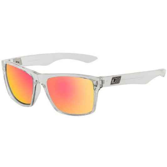 Dirty Dog Vendetta Sunglasses: Crystal/Blue | Crystal Red - Stokedstore
